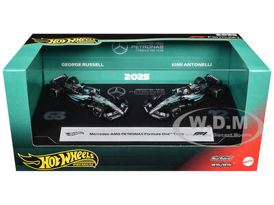 Mercedes-AMG Petronas Formula One Team Formula One F1 World Championship (2025) 2 Piece Set Diecast Model Cars by Hot Wheel...