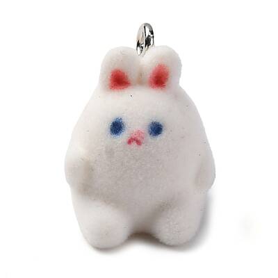 Flocky Animal Resin Pendants