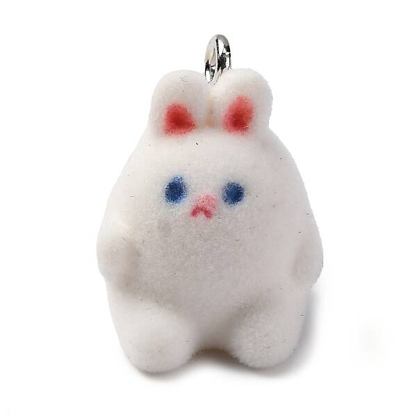 Flocky Animal Resin Pendants