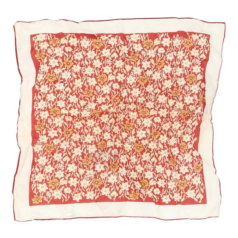 Unbranded Floral Scarf - No Size Red Polyester