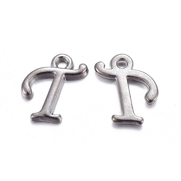 Gunmetal Plated Alloy Letter Pendants