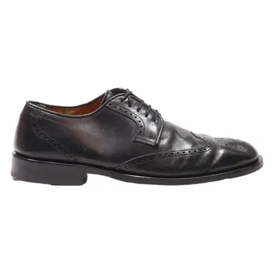 STROLLSON Brogue Shoes Black Leather Mens UK 8
