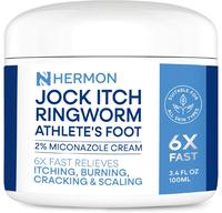HERMON Jock Itch Antifungal Cream 3.4 oz / 100g, Treatment for Psoriasis Ringworm Scalp Treatment, Whole Body Soothing Relief...