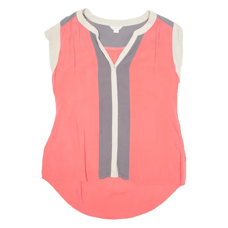MONSOON Womens Top Pink V-Neck UK 14