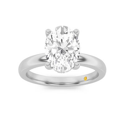 Secret Sparkle Hidden Halo Oval Lab Grown Diamond Engagement Ring | 10K White Gold 2 1/10 CT. TW.