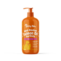 Zesty Paws Wild Alaskan Salmon Oil Formula for Dogs & Cats, Omega 3 Fatty Acid Fish Oil with EPA & DHA for Dog Skin and Coat