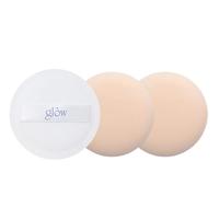[glow] cloud sponge :  plush makeup beauty sponge with travel case, made bigger & softer for even, flawless application, 3pcs