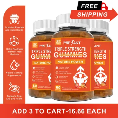 PRETANT-Astaxanthin + Lycopene -Clinical Strength Carotenoids Skin Supplement w. 100% Natural Astaxanthin from MicroAlgae - B...