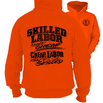 Skilled Labor - Safety Orange Hi-Vis Hoodie