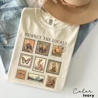 Comfort Colors Respect The Local Wildlife T-Shirt, Gift For Nature Lover, Animal Lover, Protect National Parks, Granola Girl ...