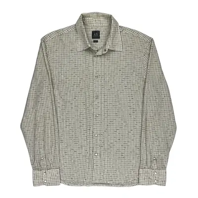 Armani Exchange Checked Shirt - XL Grey Cotton