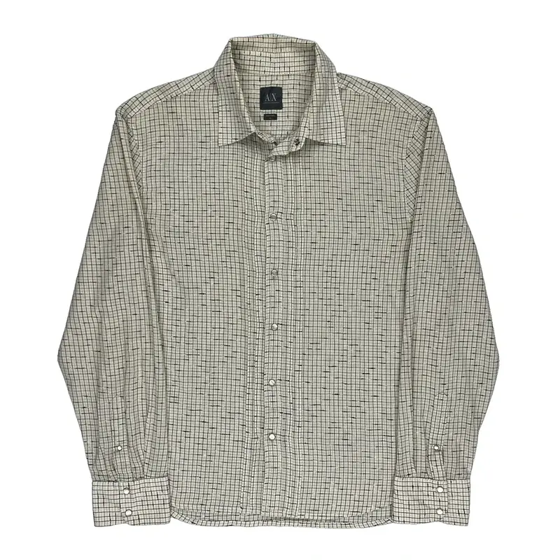 Armani Exchange Checked Shirt - XL Grey Cotton
