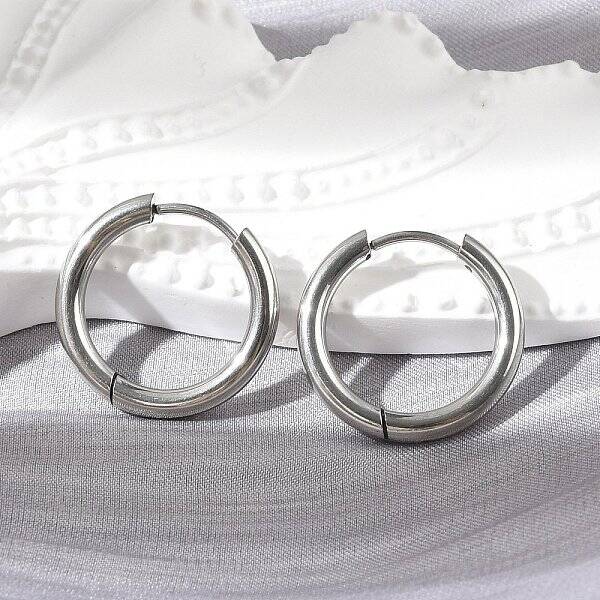 Tarnish Resistant 304 Stainless Steel Huggie Hoop Earring Findings