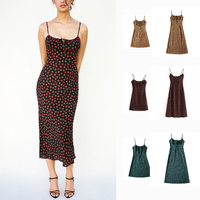 SCUSTY Womens Floral Dress Low-Cut Square Neck Spaghetti Strap Tie Bodycorn Y2k Sun Dresses Casual Sexy Summer Womenswear Com...