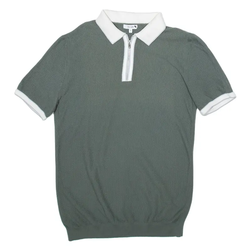 REISS Mens Polo Shirt Green S