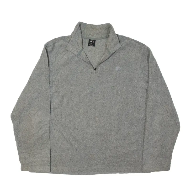 STARTER Fleece Grey 1/4 Zip Mens XL
