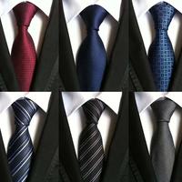 6PCS Men's Necktie Classic Silk Tie Woven Jacquard Neck Ties, Travel Portfolios Business