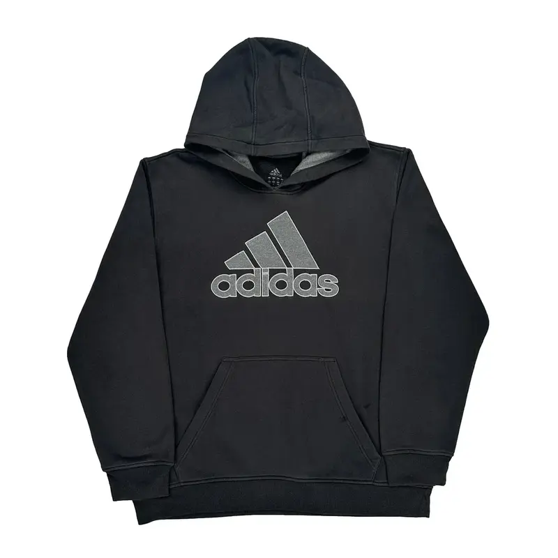 Adidas Hoodie - XL Black Cotton Blend