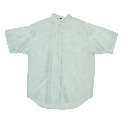 ANGELO LITRICO Mens Shirt Grey Silk Spotted L