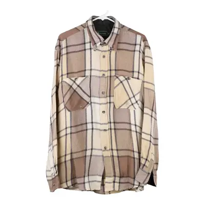 Hunter Checked Overshirt - XL Brown Polyester Blend