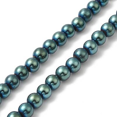 Electroplate Synthetic Magnetic Hematite Beads Strands