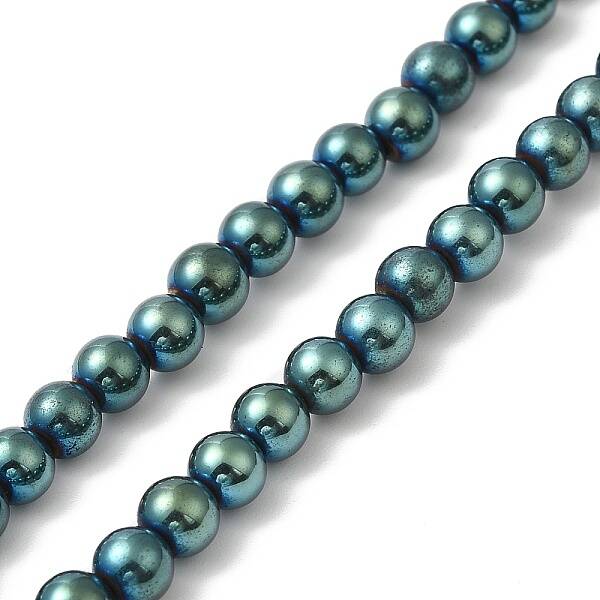 Electroplate Synthetic Magnetic Hematite Beads Strands