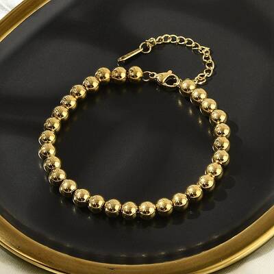 304 Stainless Steel Beaded Bracelets for Women