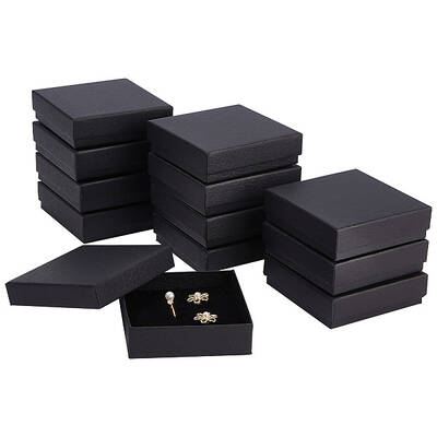 12Pcs Square Cardboard Necklace Box