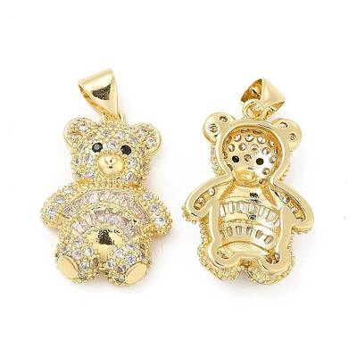 Brass Micro Pave Cubic Zirconia Pendants