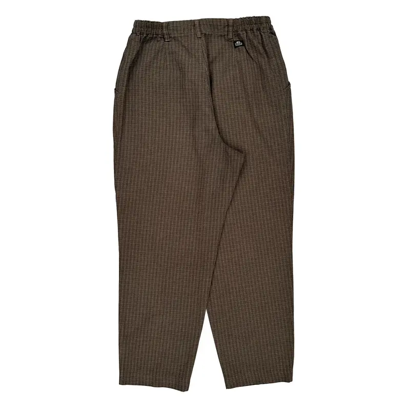 Lee Checked Trousers - 31W 28L Brown Cotton Blend