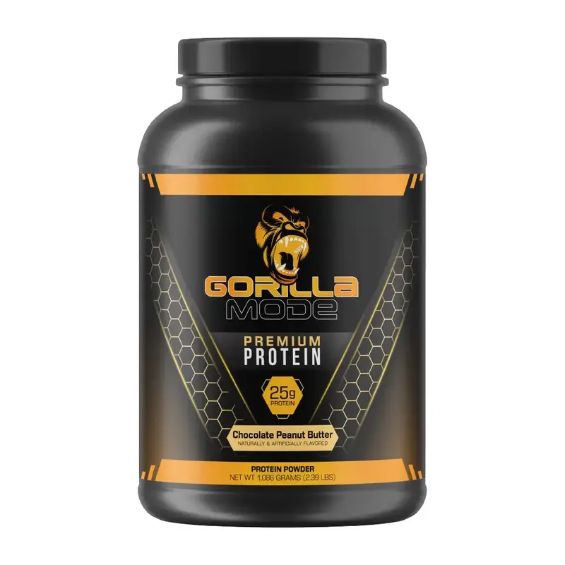 Gorilla Mode Premium Whey Protein - Whey Protein Isolate & Concentrate - Protein Powder for Post Workout Recovery & Meal Repl...