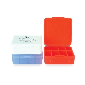 250 Custom Compact Pill Box - 8 Compartments