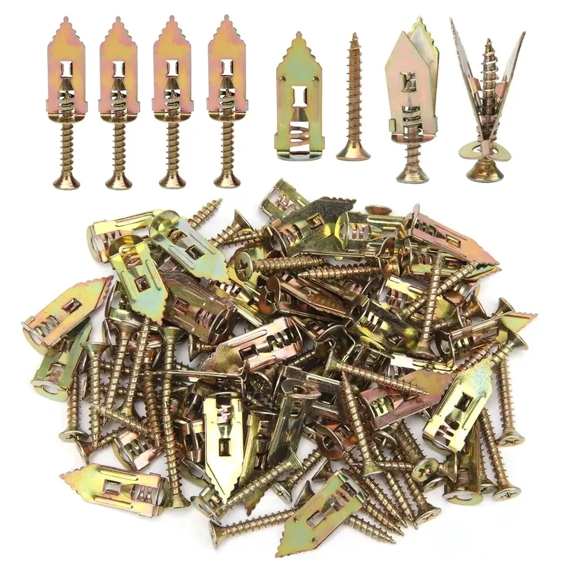 SEESE 40PCS Self-Drilling Drywall Anchors and Screws Kit, 12x30mm, No Pre-Drilling Needed, Supports Up to 66 lbs, Ideal for H...