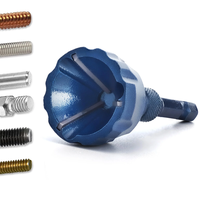 Deburring Tool Chamfer Tool, Hex Shank Deburring Tool for Metal, Bolt Thread Repair with Quick Release Shank Fits