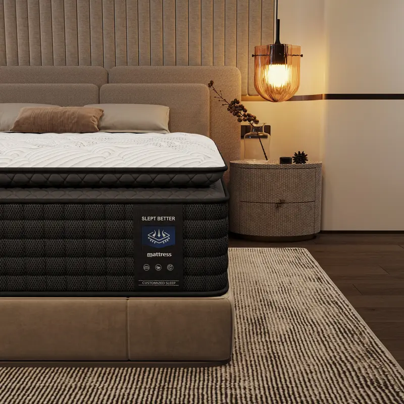 12 inch Mattress Memory Spring Individual Pocket Twin Full Queen King Medium Soft Spine Soothing For All Ages