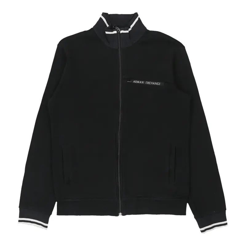 Armani Exchange Zip Up - Small Black Cotton
