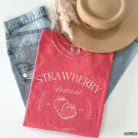Comfort Colors Strawberry Vintage Shirt, Strawberry Festival Cottagecore T-Shirt, Strawberry Tee, Summer Fruit Strawberry Tee...