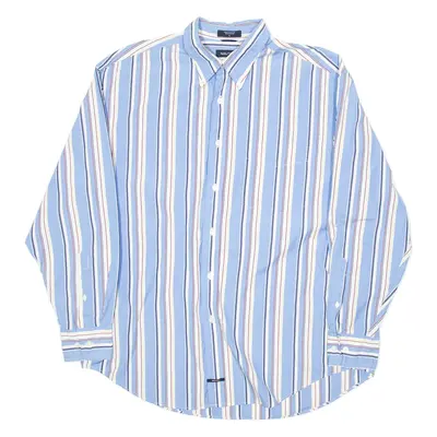 NAUTICA Mens Shirt Blue Striped Long Sleeve L