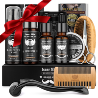 Beard Gift Kit for Men, Isner Mile Beard Growth Kit, Beard Care Kit, Grooming & Trimming Tool Complete Set with Shampoo Wash,...