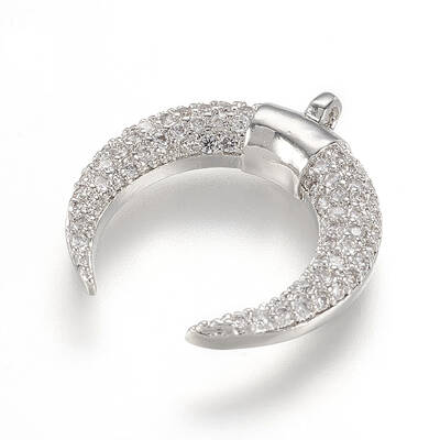 Brass Micro Pave Cubic Zirconia Pendants