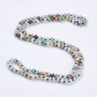 Natural Amazonite Beaded Multi-use Necklaces/Wrap Bracelets