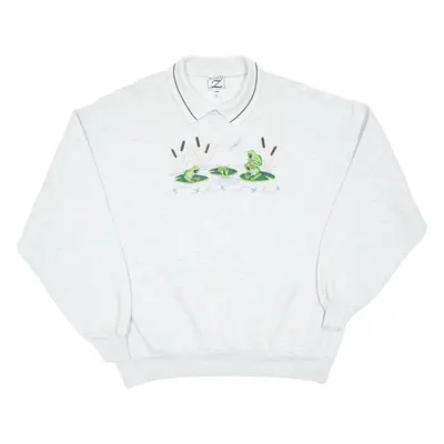 WHIM Frogs Womens Sweatshirt Grey XL