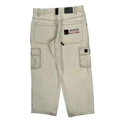 Hip Hop Full Load Cargo Trousers - 36W 29L Beige Cotton