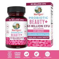 MaryRuth's Probiotic Beauty+ Capsules - Vegan Collagen Support - 1 Month Supply - Probiotic Capsules for Hair, Skin, and Nail...