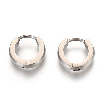 Non-Tarnish Fashion 304 Stainless Steel Hoop Earrings