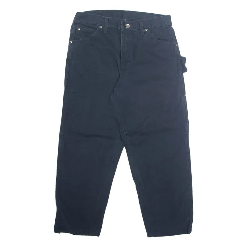 DICKIES Carpenter Cargo Mens Trousers Blue Regular Tapered W30 L26
