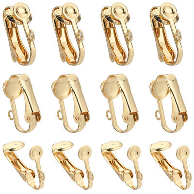 40Pcs 304 Stainless Steel Clip-on Earrings Findings