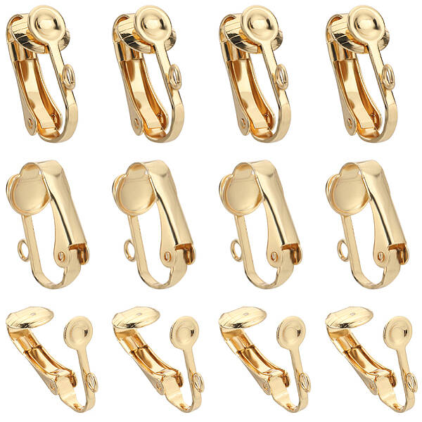 40Pcs 304 Stainless Steel Clip-on Earrings Findings