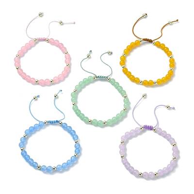 Natural & Dyed Malaysia Jade Braided Bead Bracelets