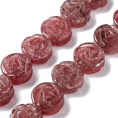 Natural Strawberry Quartz Beads Strands